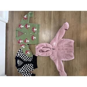Lot of 3 adorable baby girl sweaters jackets cardigan 12-18 months
